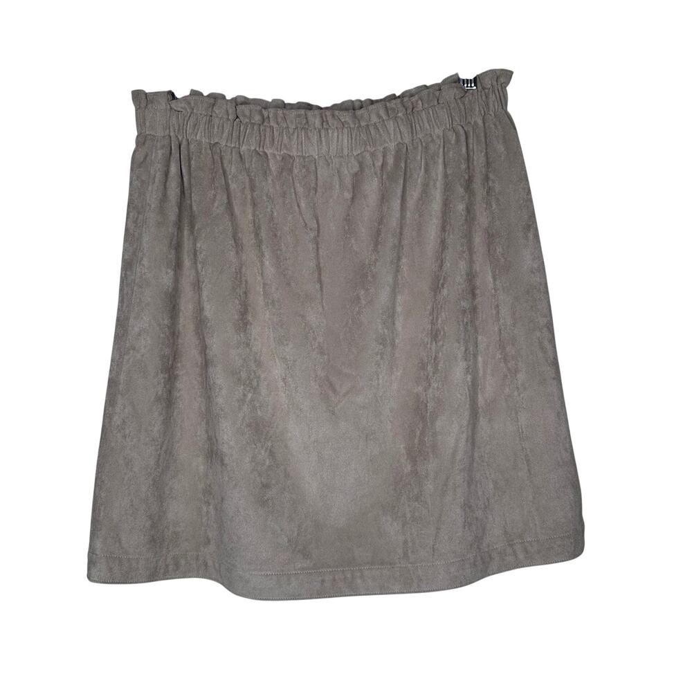 Ann Taylor LOFT Faux Suede Casual Skirt, Beige, Size Medium